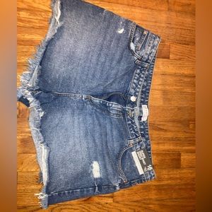 High waist denim shorts